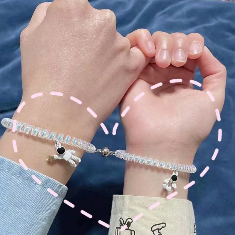 Bộ 2 Dây Buộc Tóc Cao Su Có Nam Châm Hình Gấu / Thỏ Dễ Thương Cho Bé Gái