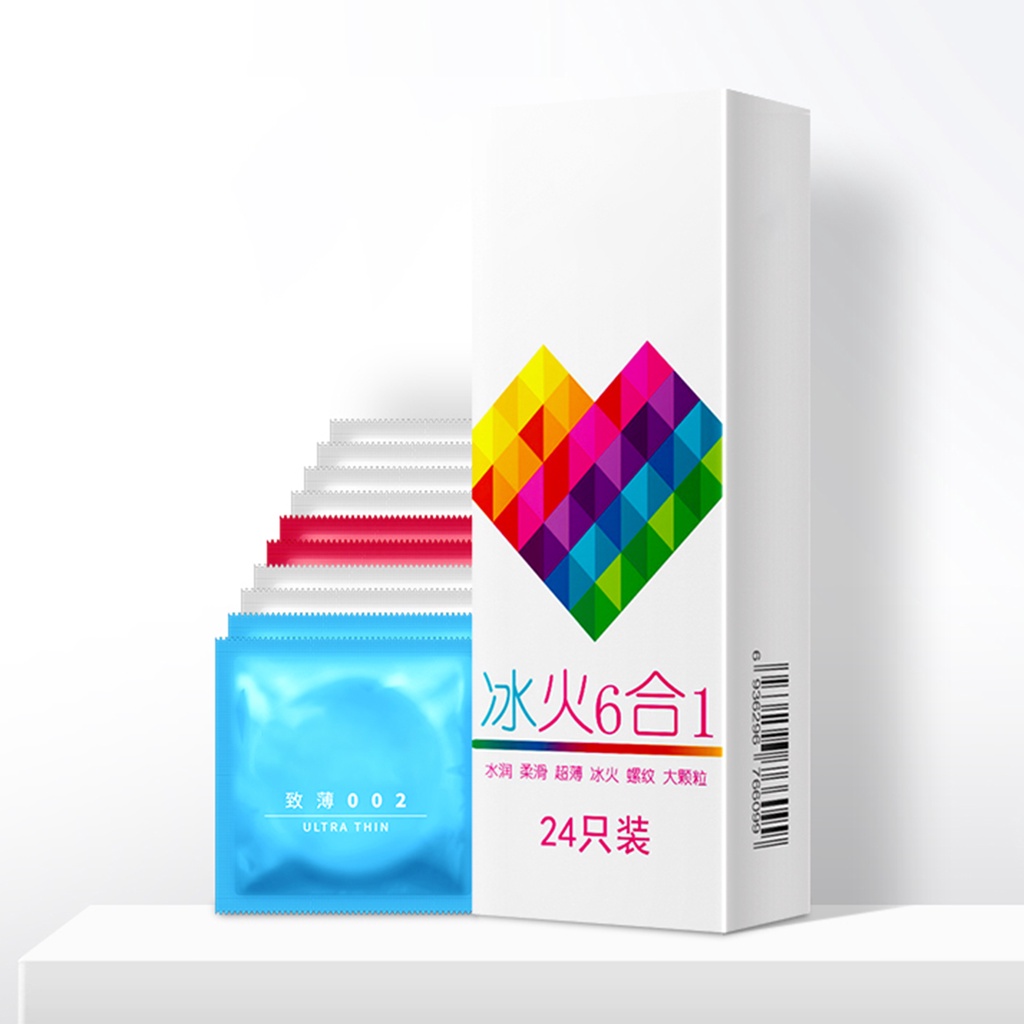 Set 24 Bao Cao Su Chất Liệu Nhũ Tương Chiết Xuất Trái Cây Tự Nhiên Siêu Mỏng