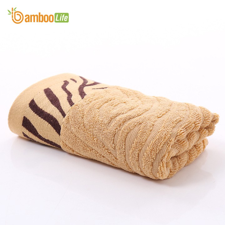 Khăn tắm sợi tre Bamboo Life BL045 họa tiết Hổ vằn lau người, đội đầu, kháng khuẩn, siêu thấm hút, an toàn cho da