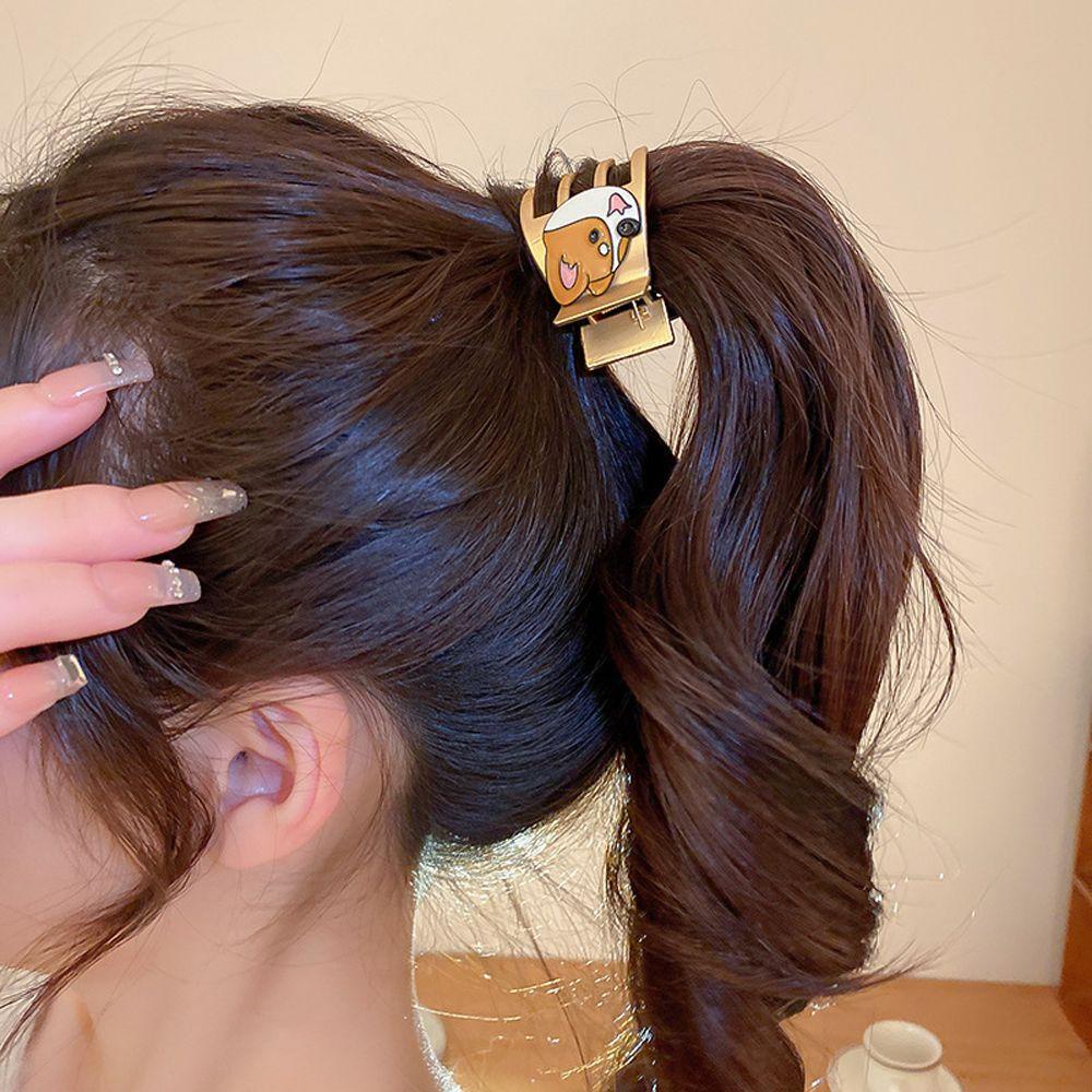 Kẹp Tóc Kim Loại Hình Gấu Trúc / Ếch Phong Cách Vintage Thanh Lịch Cho Nữ