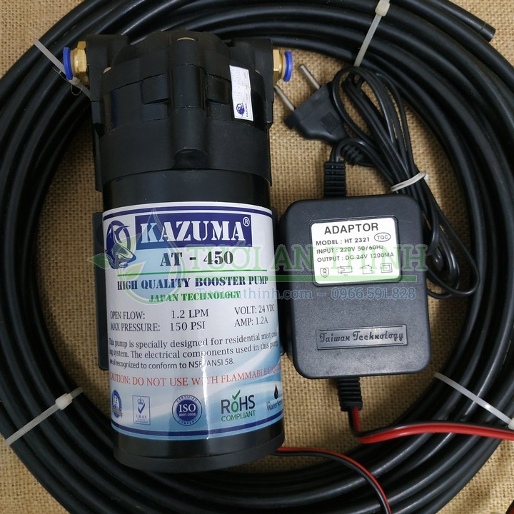 Bộ phun sương làm mát không khí, Phun sương tạo ẩm 5-10-15 béc đồng số 2, béc Inox số 3