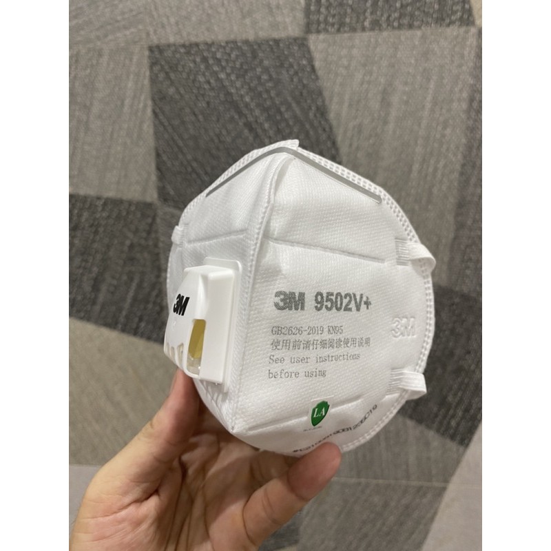Khẩu trang 3M N95 9502v+ có van thở, chống bụi mịn PM2.5, dây thun đeo đầu, hàng chính hãng | BigBuy360 - bigbuy360.vn
