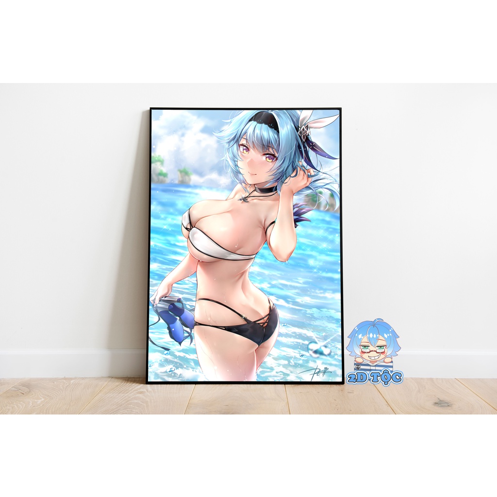 Tranh poster A3 Eula  (4) Game Genshin Impact - 2D Tộc Shop