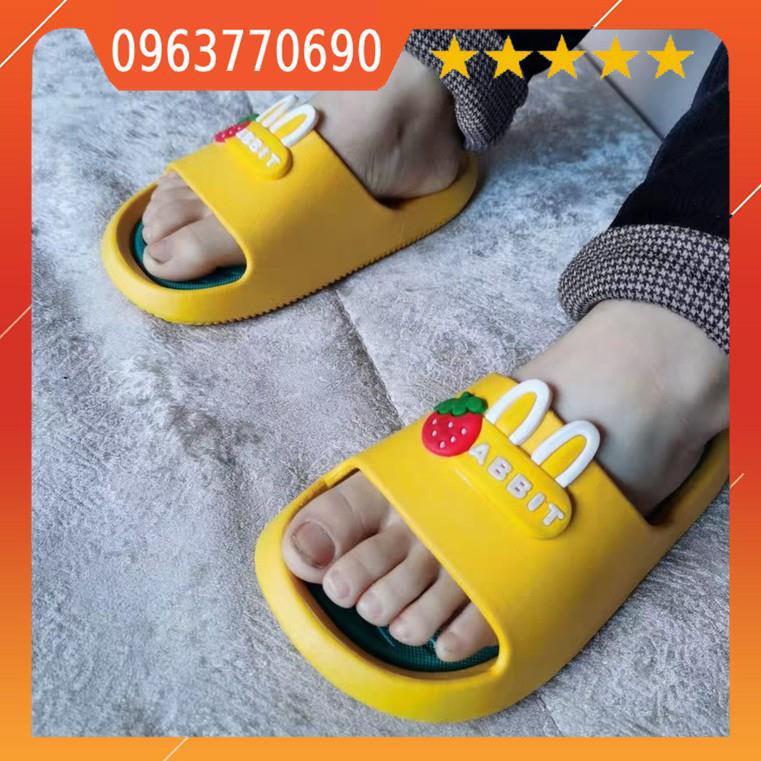 Dép Cho Bé Trai Bé Gái FREESHIP Dép Quai Ngang Tai Thỏ RABBIT Siêu Mềm Cực Nhẹ Êm Chân Chống Trơn Trượt Bé 2->14 Tuổi