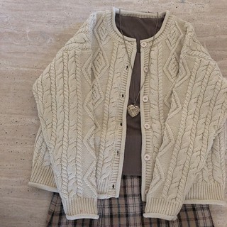 (HÀNG SẴN) Áo Cardigan len vặn thừng Vintage đáng yêu, áo người lớn- Có ảnh thật