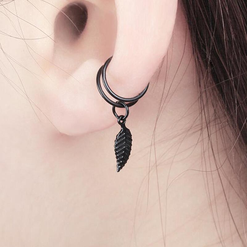 Khuyên tai bông tai kẹp vành tai nữ mẫu lá phong cách Hàn Quốc thời trang cá tính quà tặng trang sức xinh xắn dễ thương