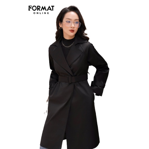 Áo măng tô nữ FORMAT cao cấp 2 lớp dài tay B975-196F