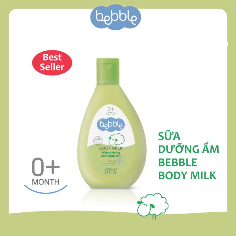 [Chính Hãng] Sữa dưỡng ẩm toàn thân dành cho bé Bebble Body Milk 200ml