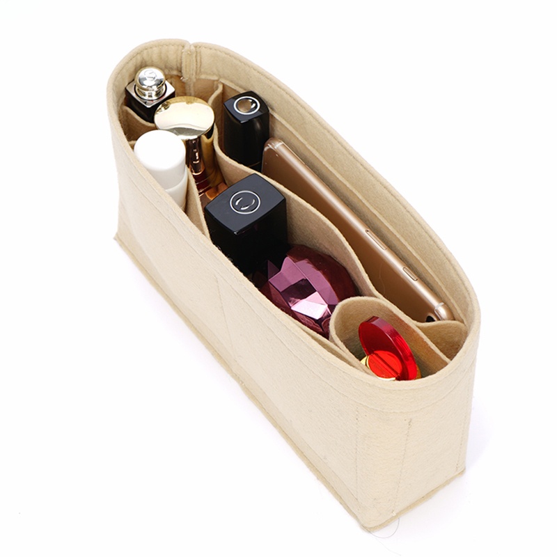 Túi chèn bên trong Evertoner chứa dụng cụ trang điểm bằng vải nỉ thiết kế nhỏ gọn tiện dụng