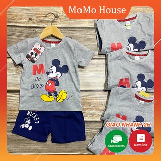 Set Bé Trai Cotton Mickey Mouse Màu Xám