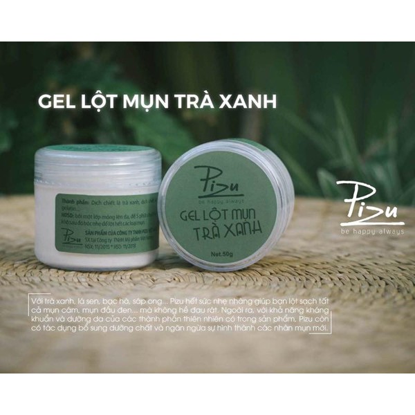 Gel lột mụn trà xanh Pizu