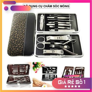 Bộ dụng cụ kìm làm móng đa năng 12 món inox - bộ dụng cụ chăm sóc móc kềm da