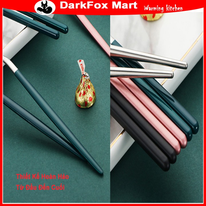 Bộ Muỗng Đũa Nĩa Thìa Inox 304 Cá Nhân Cơm Trưa Văn Phòng Dã Ngoại Cao Cấp Phủ Bóng Sang Trọng Full Màu | BigBuy360 - bigbuy360.vn