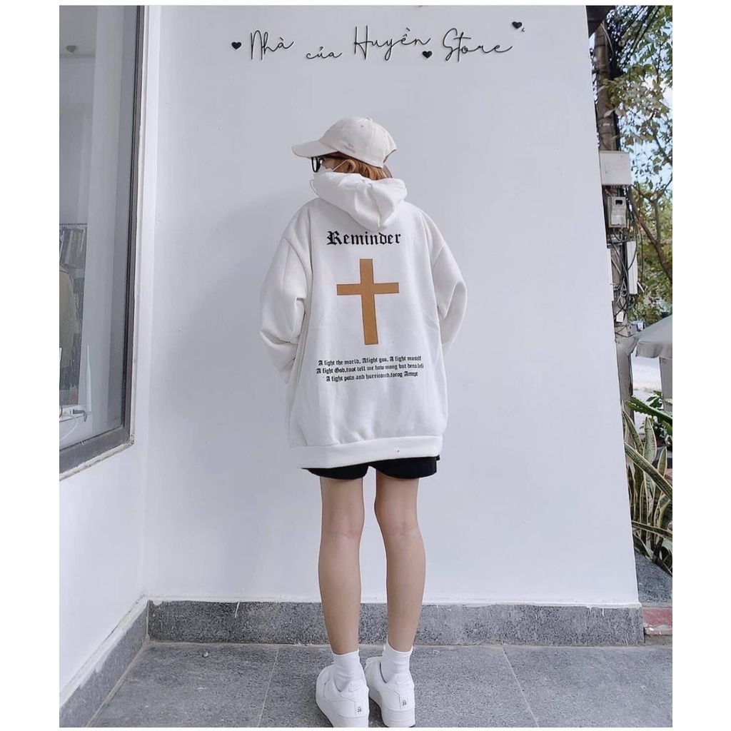 Áo hoodie DUAL MARK001 unisex nam nữ form rộng chất nỉ ngoại và áo hoodie unisex chữ thập tay bồng form 65kg