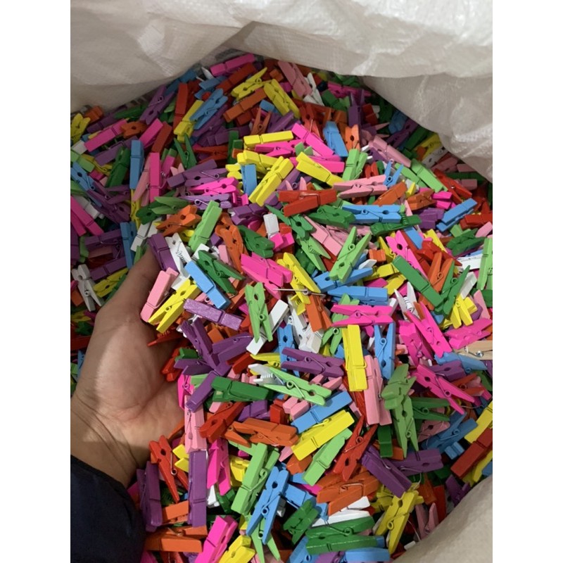 Túi 50 kẹp gỗ + 10m dây gai