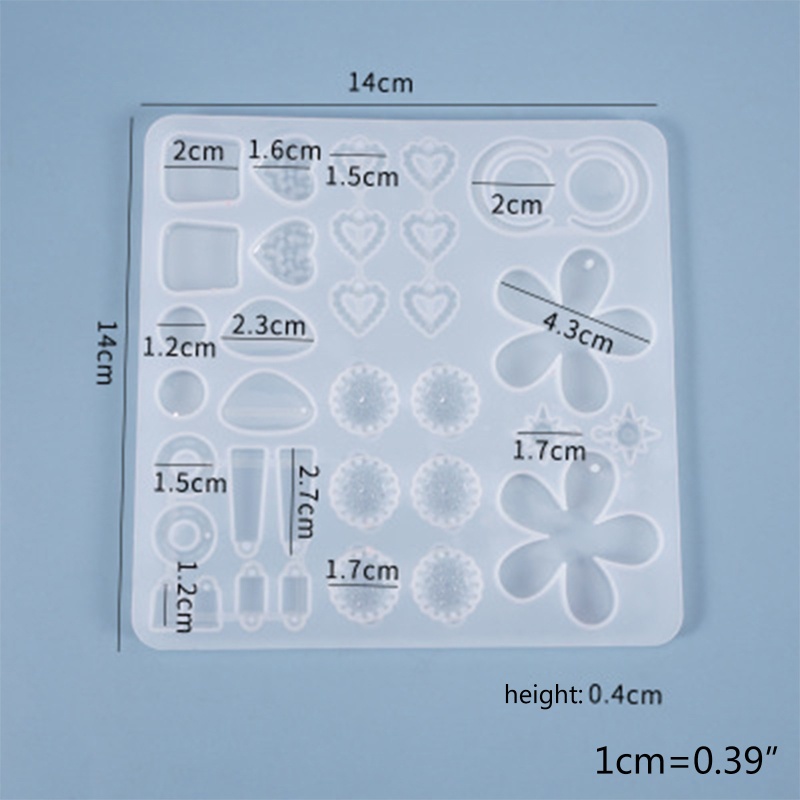 Khuôn Silicone Làm Bông Tai Bằng Resin Epoxy Nhiều Kiểu Dáng