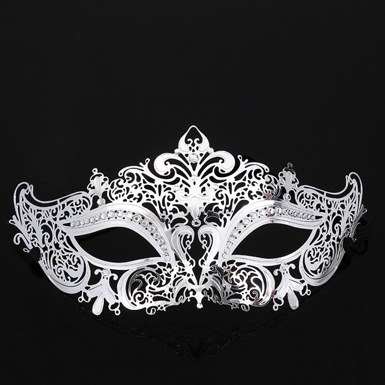Halloween Trang Điểm Buổi Khiêu Vũ Kim Loại Kim Cương Mặt Nạ Sắt Nữ Nửa Khuôn Mặt SEXY DỰ TIỆC Lễ Hội Đạo Cụ Biểu Diễn Sân Khấu