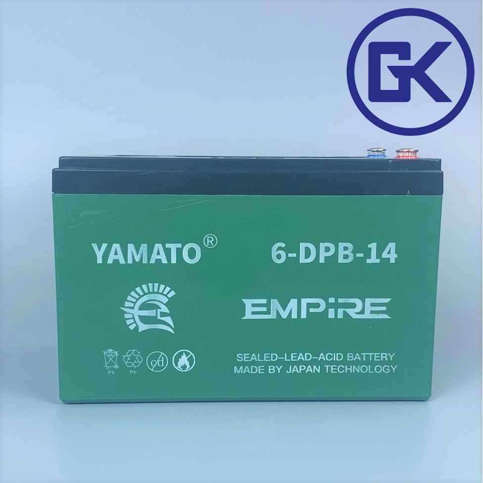 Ắc quy xe điện chất lượng cao YAMATO 6-DPB-14  (Xe 133M , Nijia , Asama , Giant , Yamaha , Sunra, ..