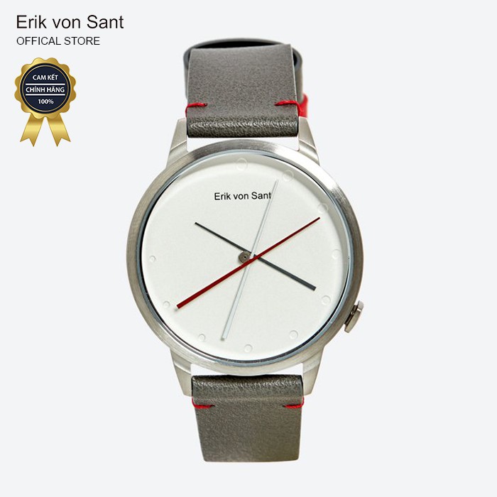 Đồng hồ unisex nam nữ Erik von Sant 003.007.C mặt tròn dây da 38mm