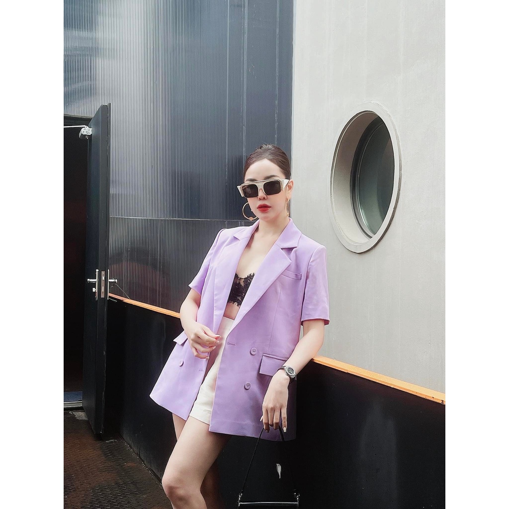 Áo vest tipsy tím ngắn tay AV060