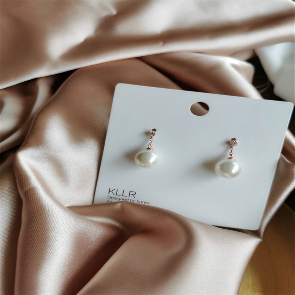 Khuyên Tai Nữ Trang Đính Ngọc Trai Tạo Hình Độc Đáo