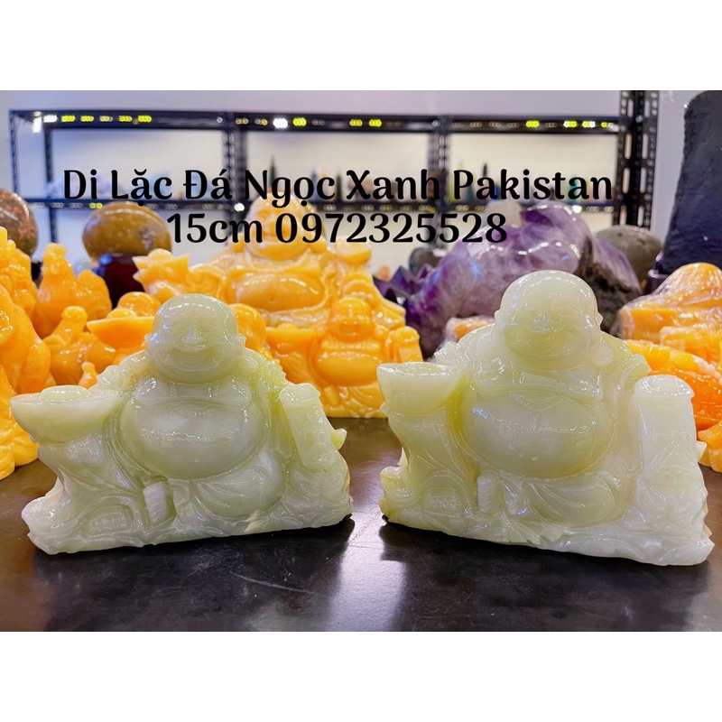 Tượng Di Lặc Đá Ngọc Xanh Pakistan Phong Thuỷ