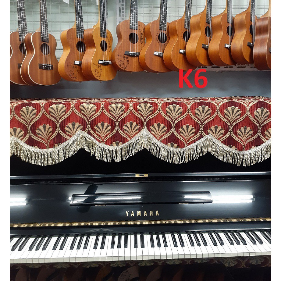 Khăn phủ đàn piano upright gấm dạ siêu đẹp nhiều màu