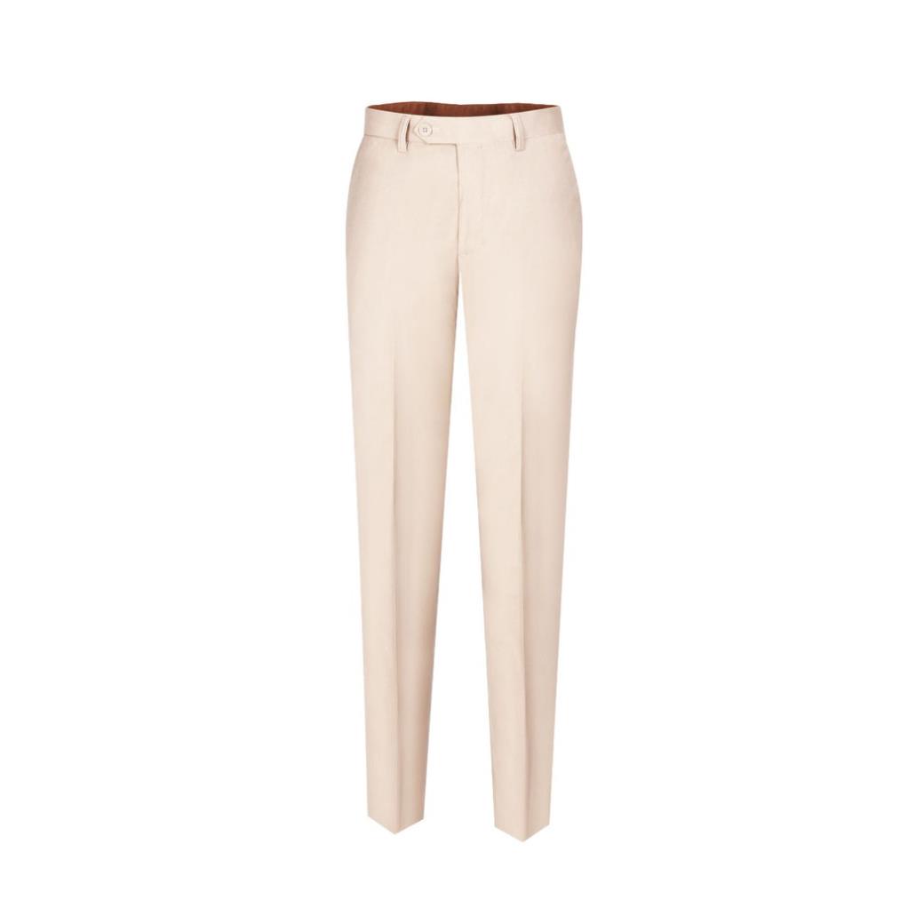 Quần Tây Âu Nam Trắng Kem dáng côn, vải cotton đẹp, chất co giãn cao cấp, phong cách công sở lịch lãm thời trang | BigBuy360 - bigbuy360.vn
