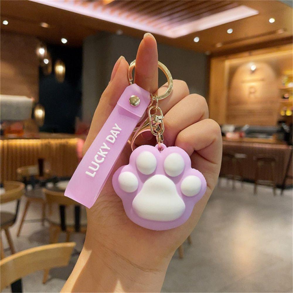 PATRICIA Giá Đỡ Chìa Khóa Bằng PVC Hình Chân Mèo Trang Trí Nội Thất Xe Hơi