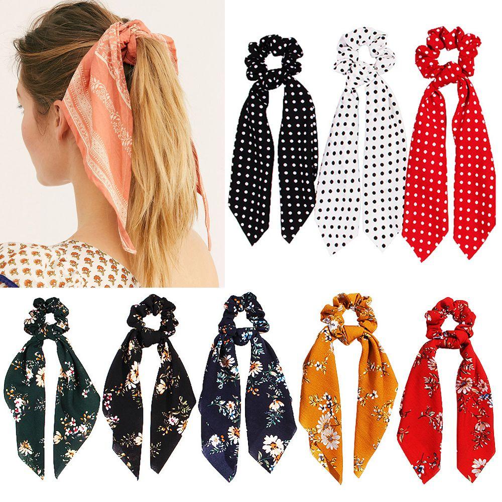 Dây Cột Tóc Ruy Băng Thắt Nơ Bằng Cao Su Thời Trang