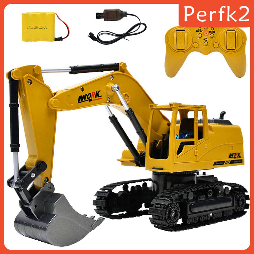 CHANNEL RC Máy Xúc Đất Điều Khiển Từ Xa 8 Kênh Tỉ Lệ 1 / 24 Kèm Phụ Kiện