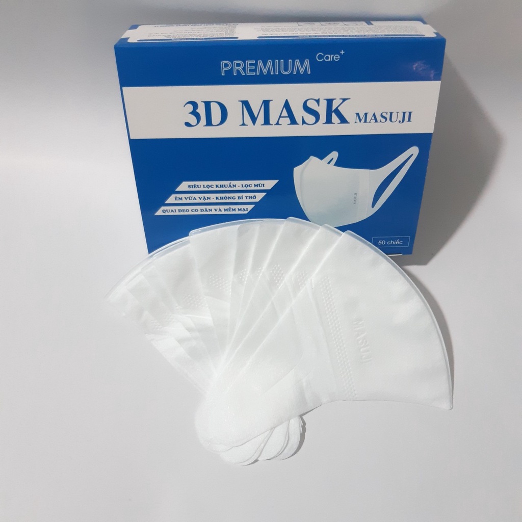 Combo 30 Chiếc Khẩu trang 3D Mask Duy quân -3D Masuji - 3D LV Quai Bền Vải Dày