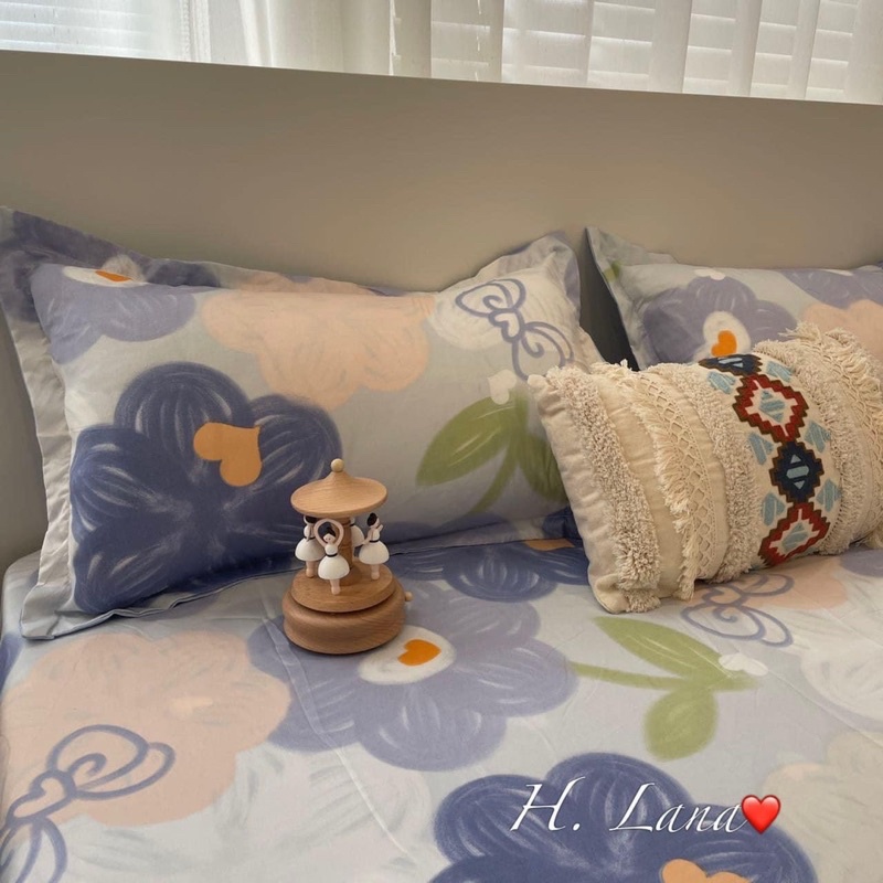 SET GA+ 2 VỎ GỐI HOA TÍM NHÍ