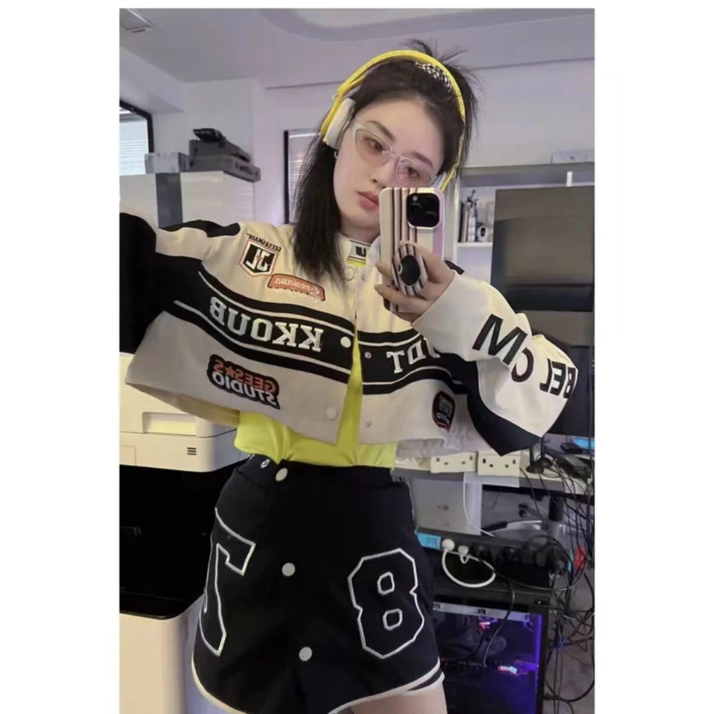 Áo In Chữ Phong Cách Retro Mỹ