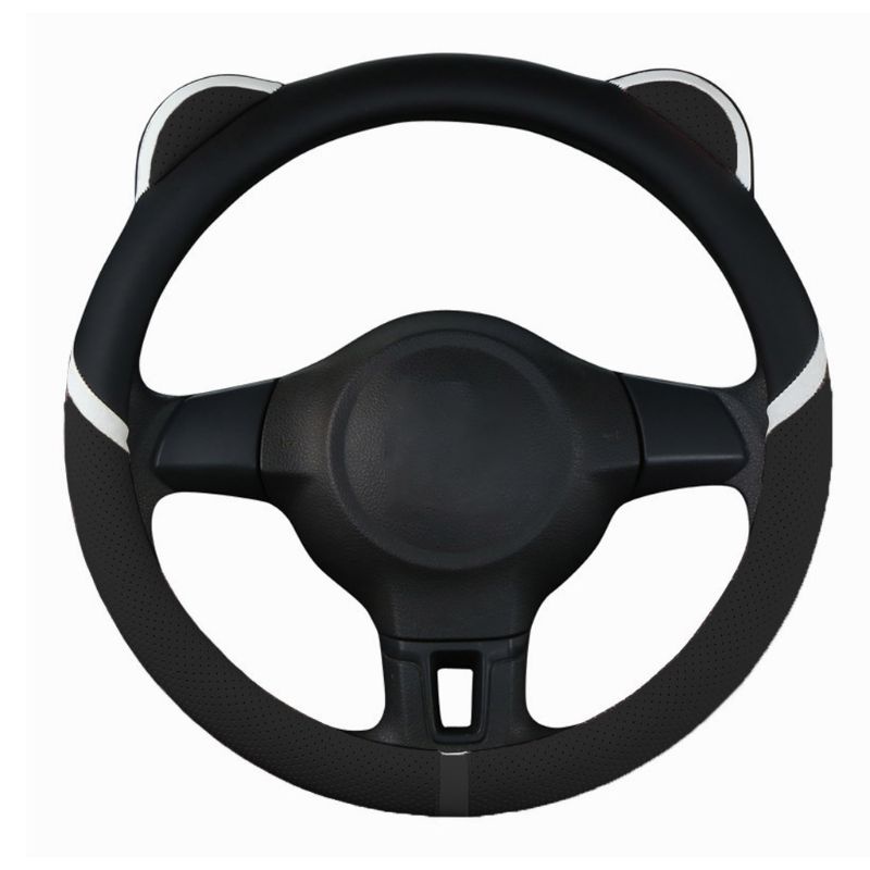 Vỏ bọc vô lăng xe hơi chống trượt thoáng khí họa tiết tai mèo dễ thương