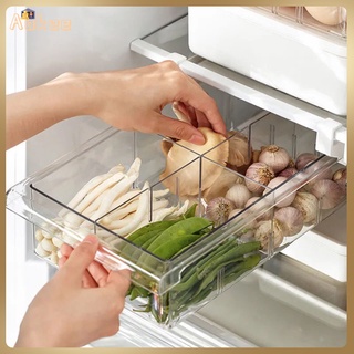 Aokee Bộ tổ chức tủ lạnh PET với tay cầm Hộp lưu trữ có thể kéo tự do Ngăn kéo ngăn kéo tủ lạnh 4/8 Lưới với giá ngăn tủ lạnh có thể tháo rời