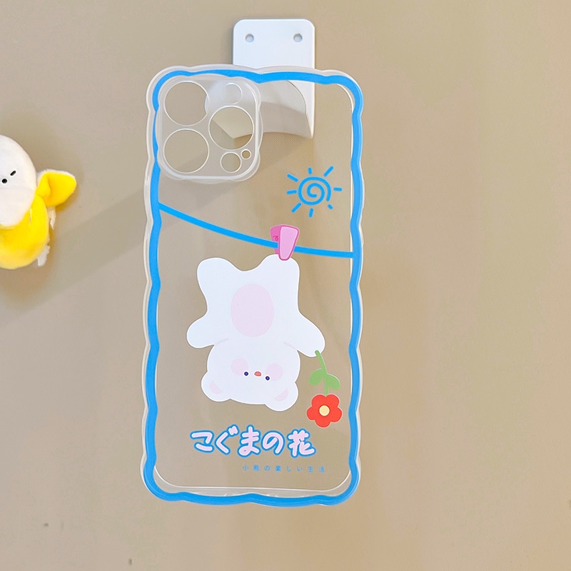 Ốp lưng iphone Ốp Điện Thoại Silicon Trong Suốt Họa Tiết Sóng Biển Lớn Cho Iphone 13Pro 12 6 7 8p xs xr 11P-14 Dinuo case