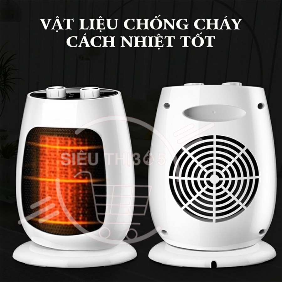 Quạt sưởi ấm HUNGMI công nghệ sưởi ấm gốm PTC thông minh cao cấp - Ấm áp - An toàn - SIÊU THỊ 365 - QS03