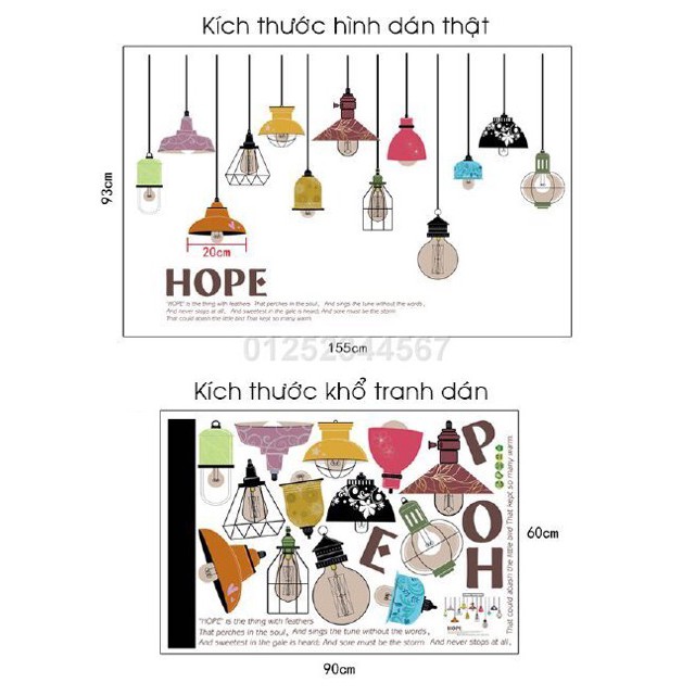 Decal dán tường Dây đèn thả | BigBuy360 - bigbuy360.vn