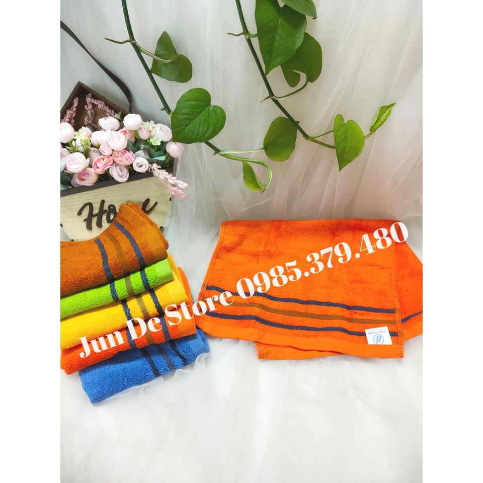 Khăn mặt 3 dòng kẻ 30x50 ♥️ SIÊU RẺ ♥️ Khăn cotton nhẹ, màu sắc đẹp, thấm hút nước, nhanh khô