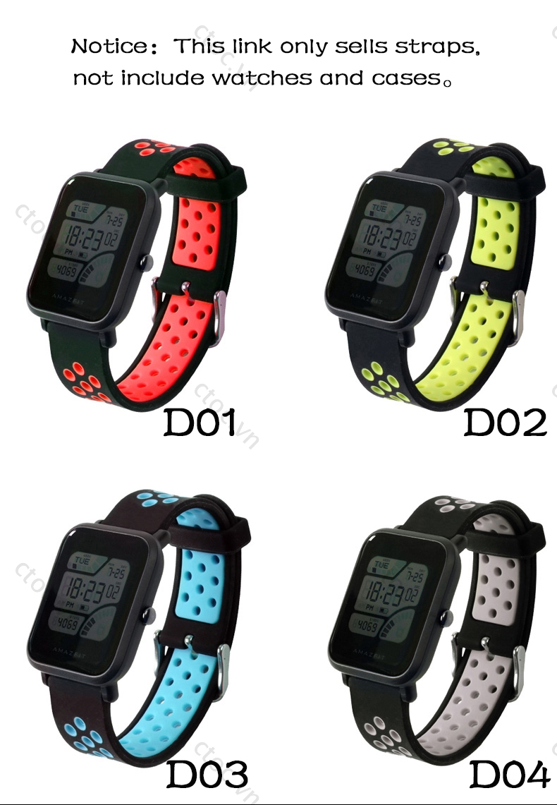 Dây đeo cho Huami Amazfit Bip Lite/Bip S/Bip 1S/Bip U pro/Bip U/Bip S Lite/GTS 2 mini/GTS 2e/GTS 2/GTR (42mm)/GTS