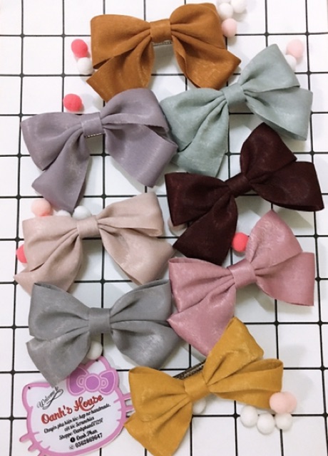 Kẹp nơ gấm đơn giản