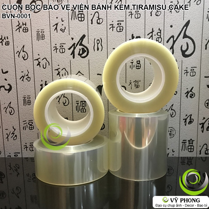 MÀNG NHỰA CUỘN BỌC NYLON VIỀN NHỰA BÁNH MOUSSE CHEESE TIRAMISU BẢO VỆ THÀNH BÁNH KEM BVN-0001