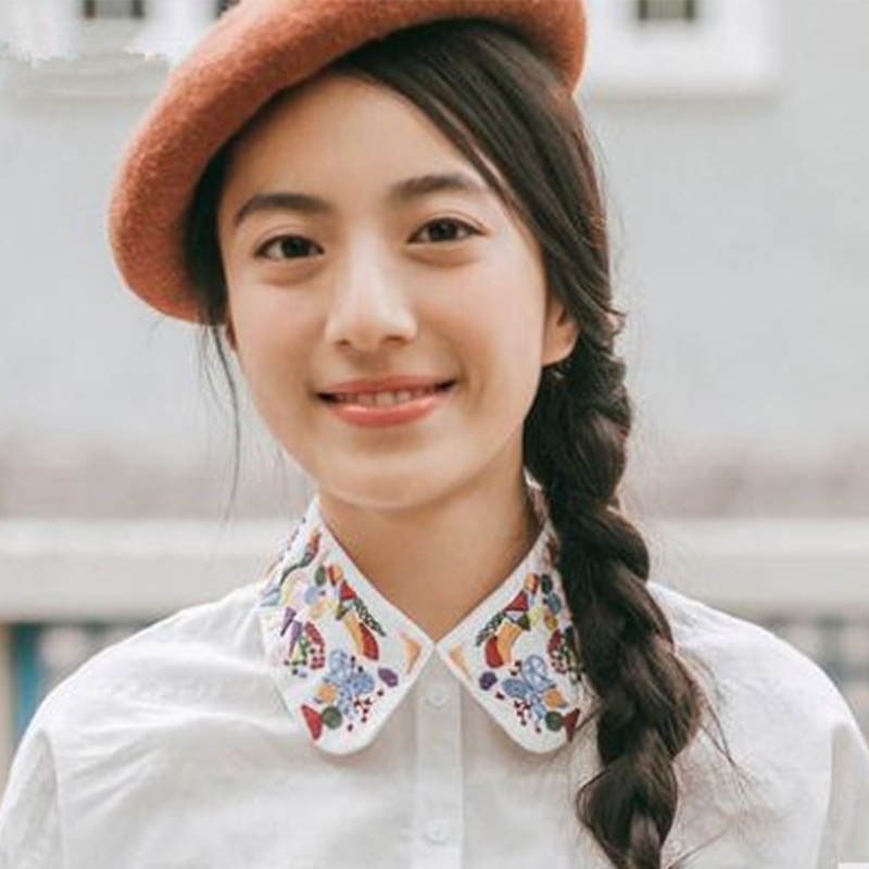 Cổ áo sơ mi giả thêu họa tiết nhiều màu sắc phong cách dân tộc cổ điển dành cho nữ
 | BigBuy360 - bigbuy360.vn