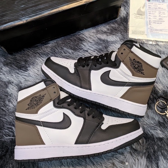 Giày thể thao Jordan 1 nâu đen cao cổ, Giày Jd1 nâu móc đen siêu hot nam nữ mới nhất 2021 full box bill
