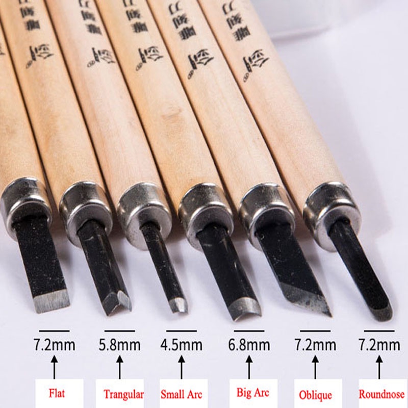 Set 6 Dụng Cụ Điêu Khắc Gỗ / Gốm Chuyên Dụng