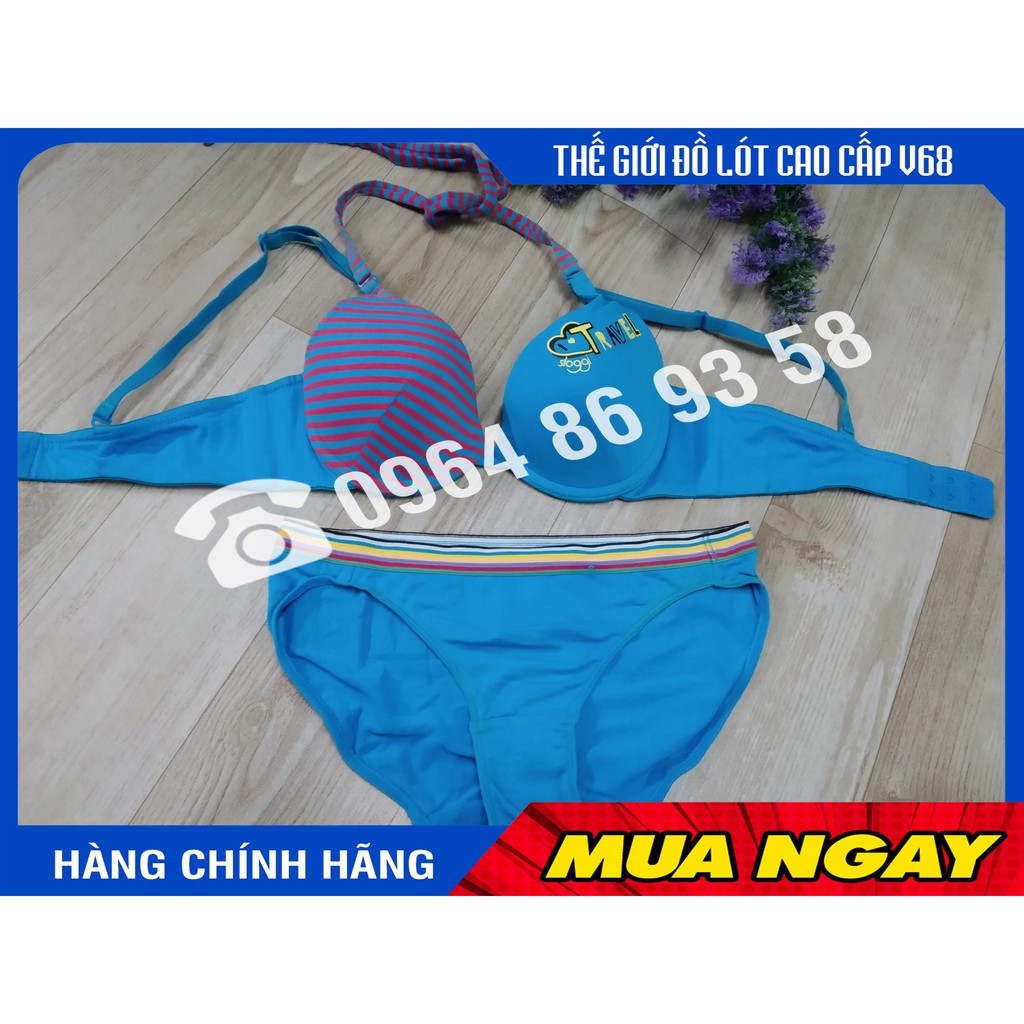 Áo lót Triumph Sloggi Travel WHU có gọng, mút dày, màu xanh