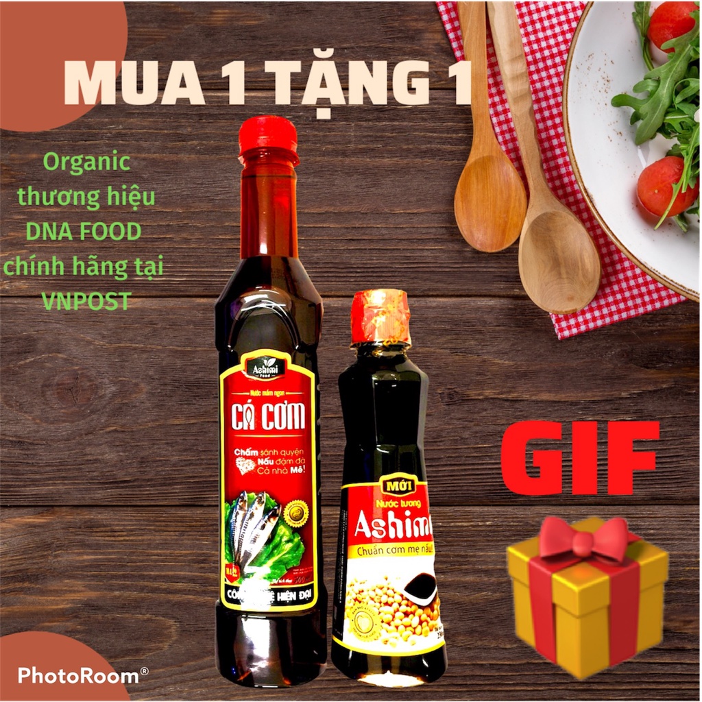 NƯỚC MẮM NGON ASHIMI CÁ CƠM 500ML (tặng 1 chai nước tương 230ml)