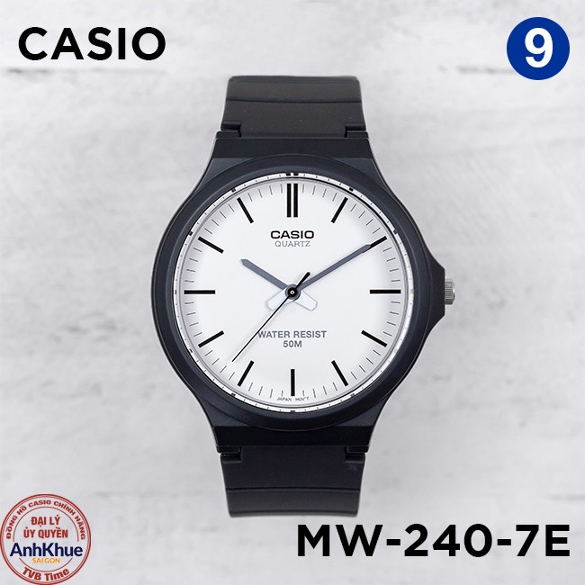 Đồng hồ nam dây nhựa Casio Standard chính hãng Anh Khuê MW-240 Series