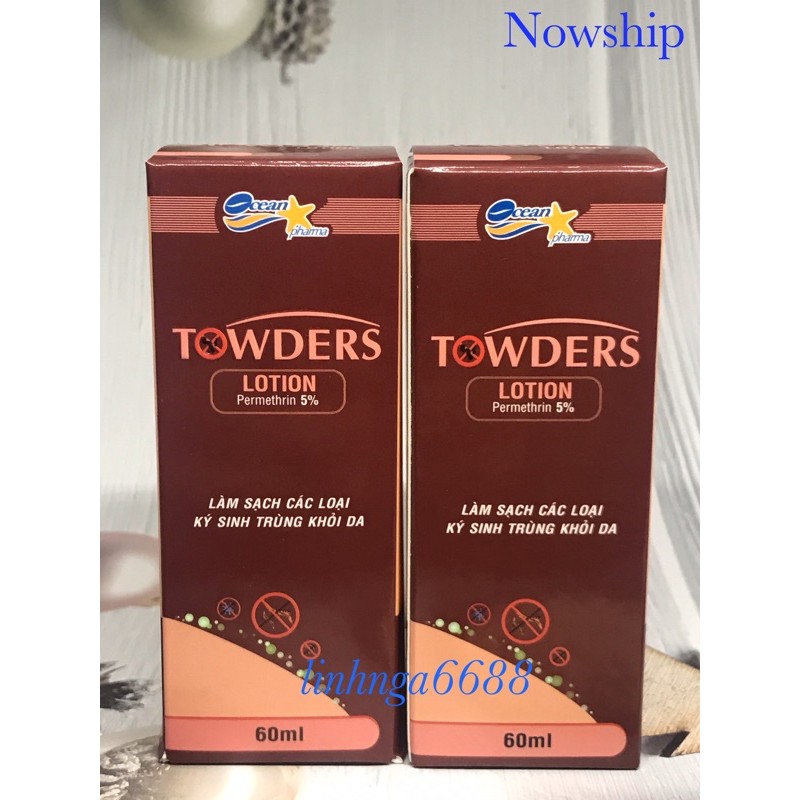 Dung dịch làm sạch ghẻ, rận và các loại ký sinh trùng Towders lotion